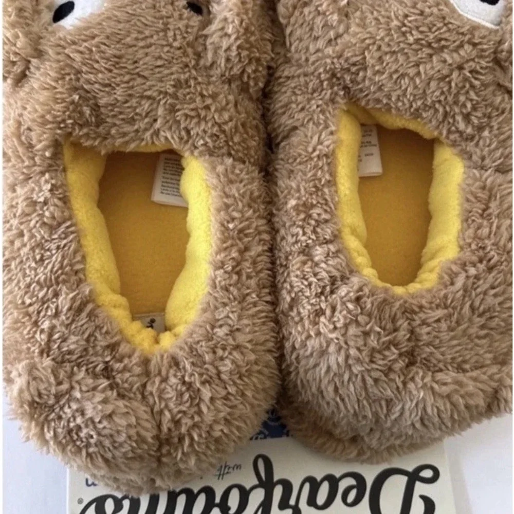 Dearfoams Kid's Emery Critter Closed Back Animal Slipper Size 4 5 Puppy Dog